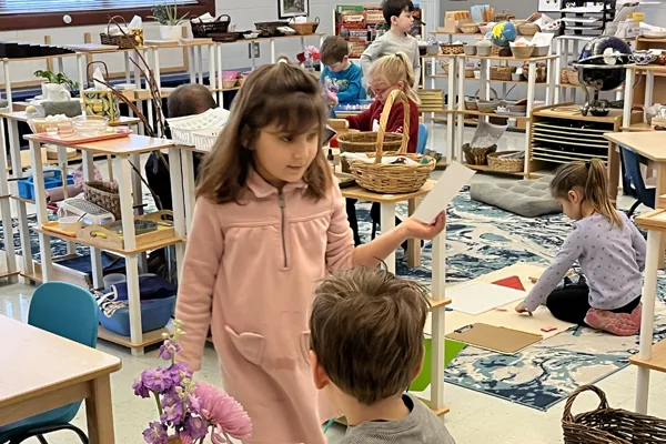 Image of the Montessori preschool classroom at Rivermont Collegiate